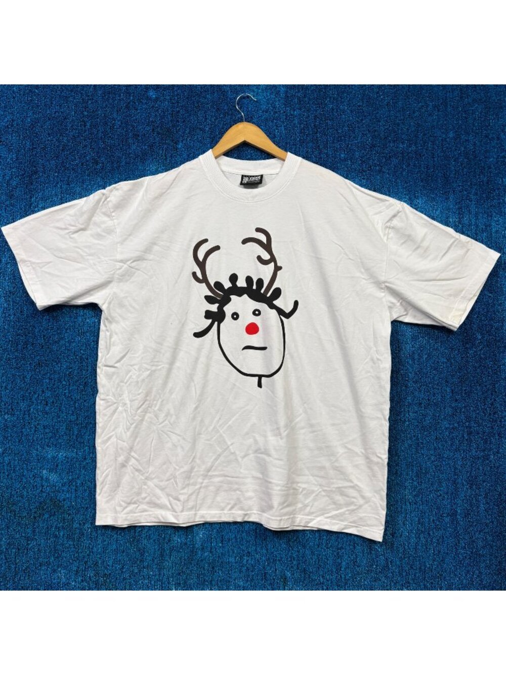 Rihanna Christmas Rudolph Red Nose Reindeer Sketch Tee XL